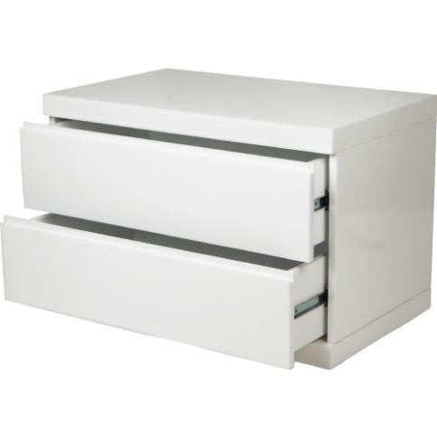 20" White Two Drawers Nightstand - FurniFindUSA