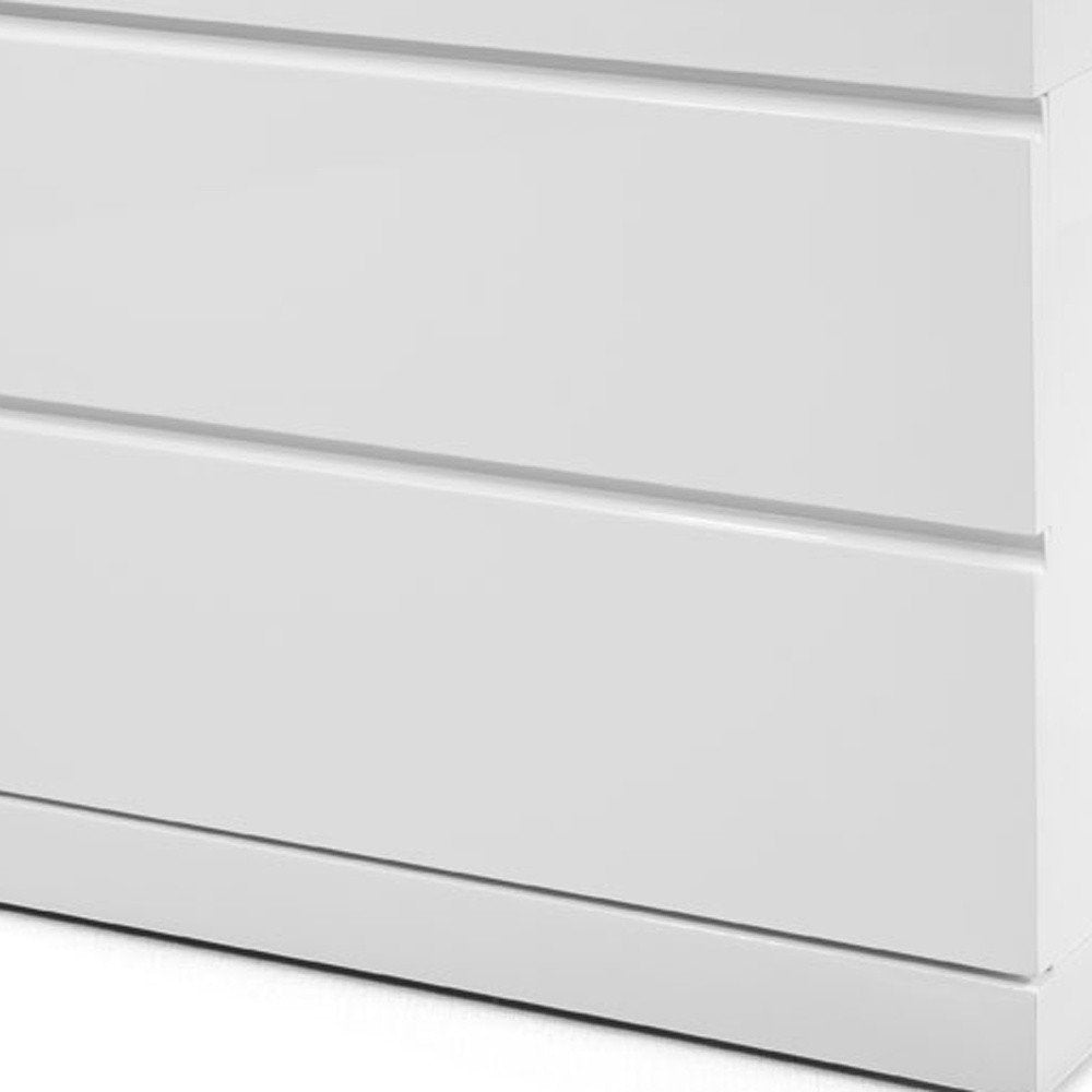 18" White Wood Two Drawer Nightstand HomeRoots