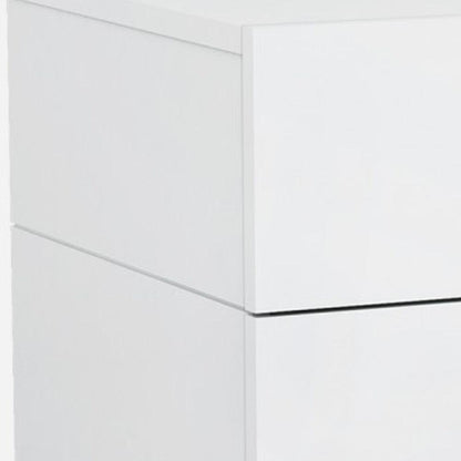 21" White Two Drawers Nightstand - FurniFindUSA