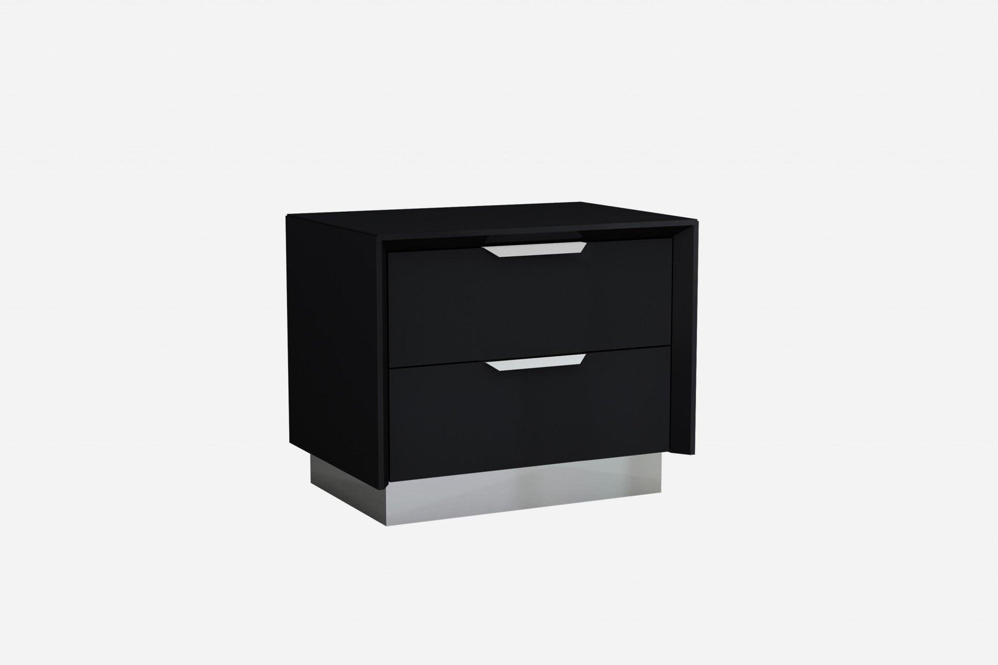 21" Black Two Drawers Nightstand - FurniFindUSA