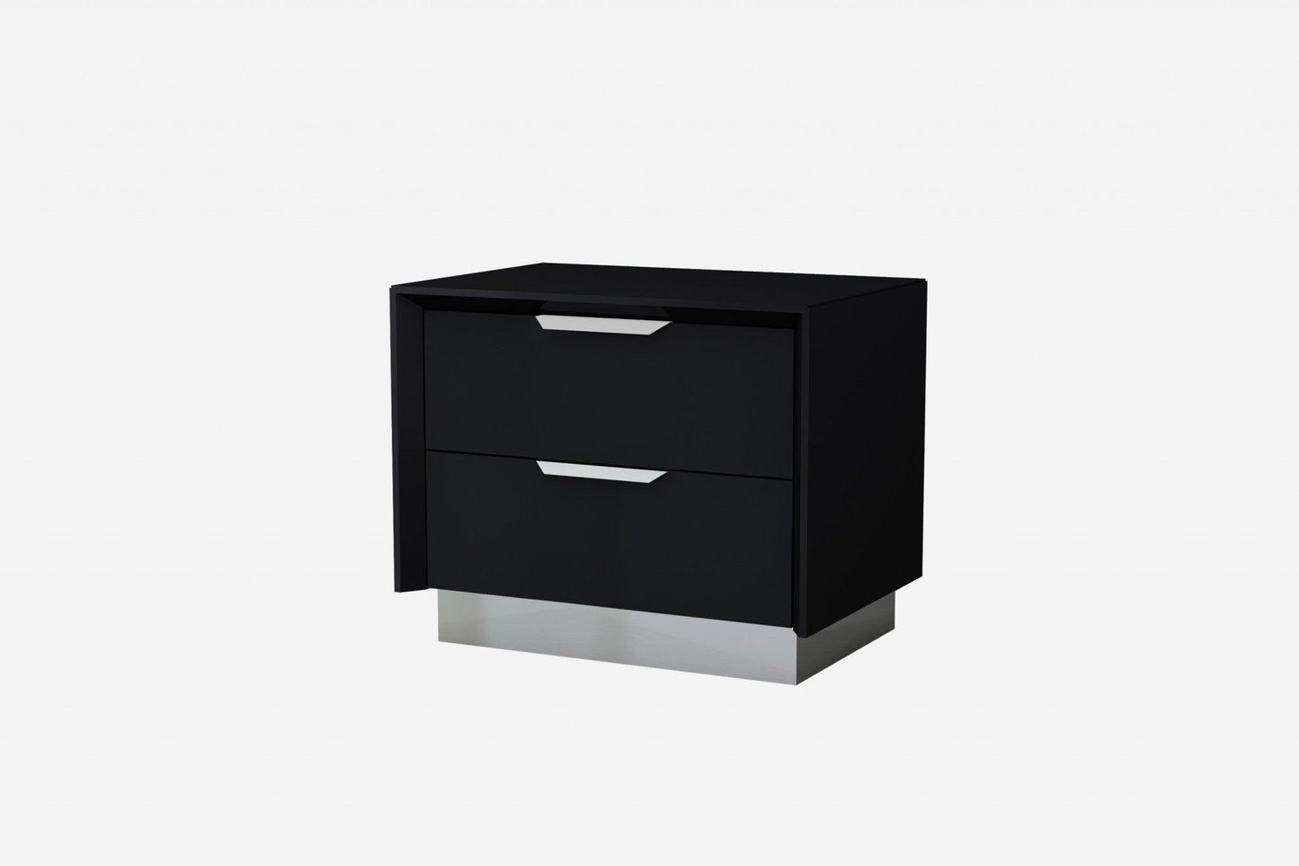 21" Black Two Drawers Nightstand - FurniFindUSA