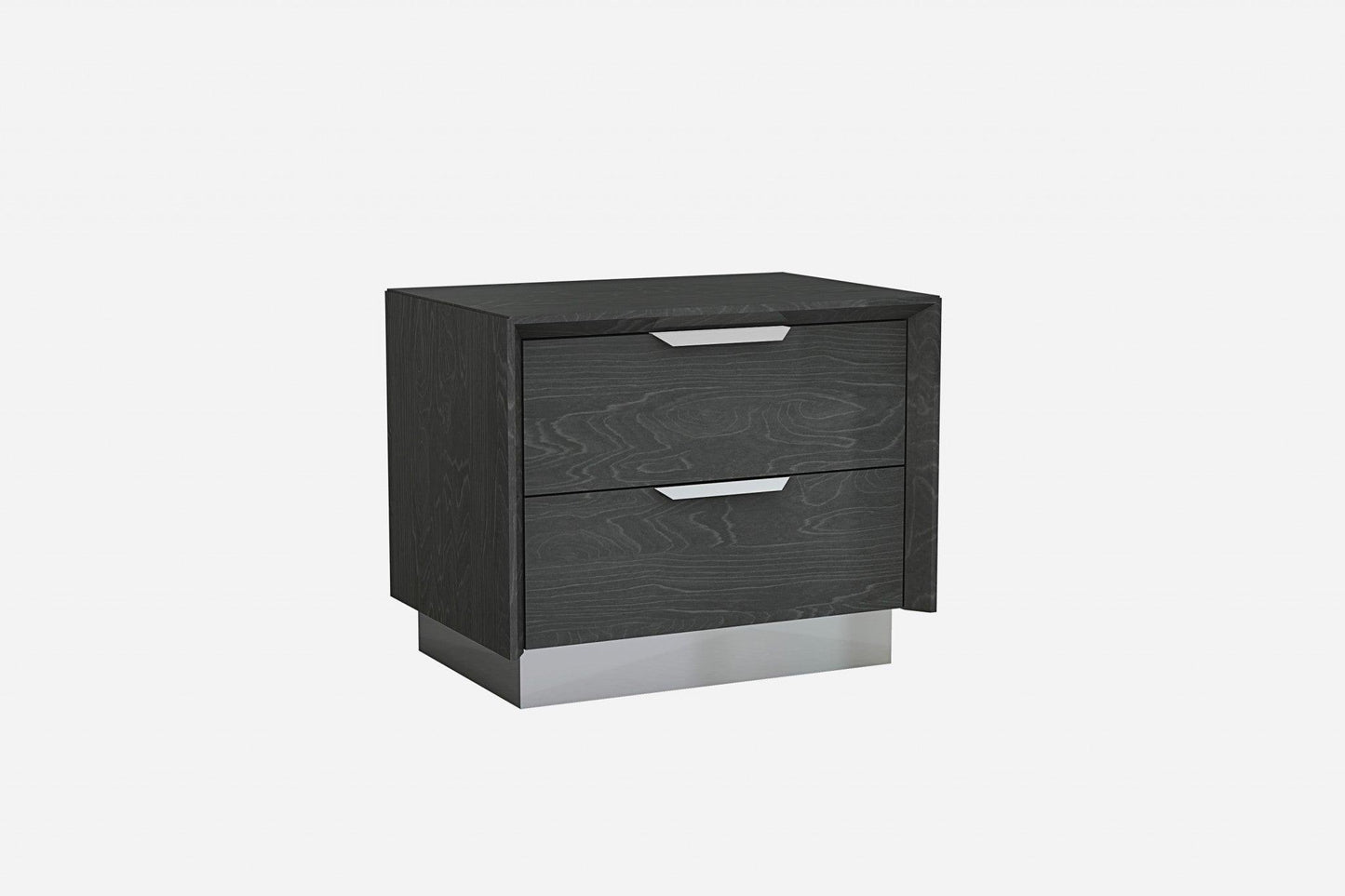 21" Gray Two Drawers Nightstand - FurniFindUSA