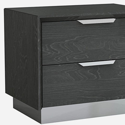 21" Gray Two Drawers Nightstand - FurniFindUSA