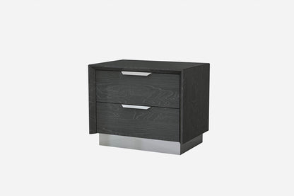 21" Gray Two Drawers Nightstand - FurniFindUSA