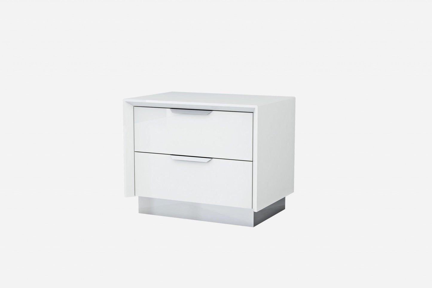 21" White Two Drawers Nightstand - FurniFindUSA