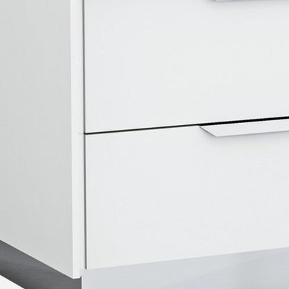 21" White Two Drawers Nightstand - FurniFindUSA