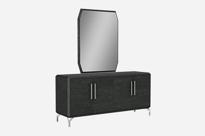 71" Gray Stainless Steel Solid Console Table HomeRoots