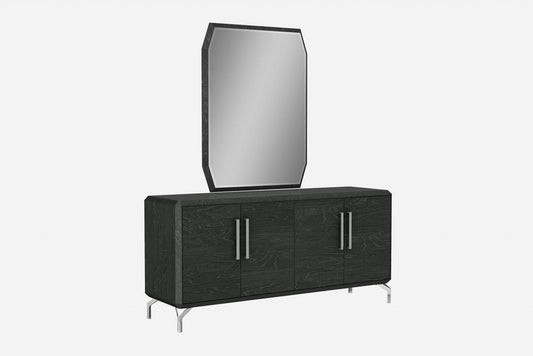 71" Gray Stainless Steel Solid Console Table HomeRoots