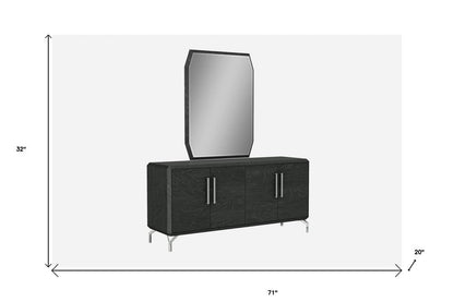 71" Gray Stainless Steel Solid Console Table HomeRoots