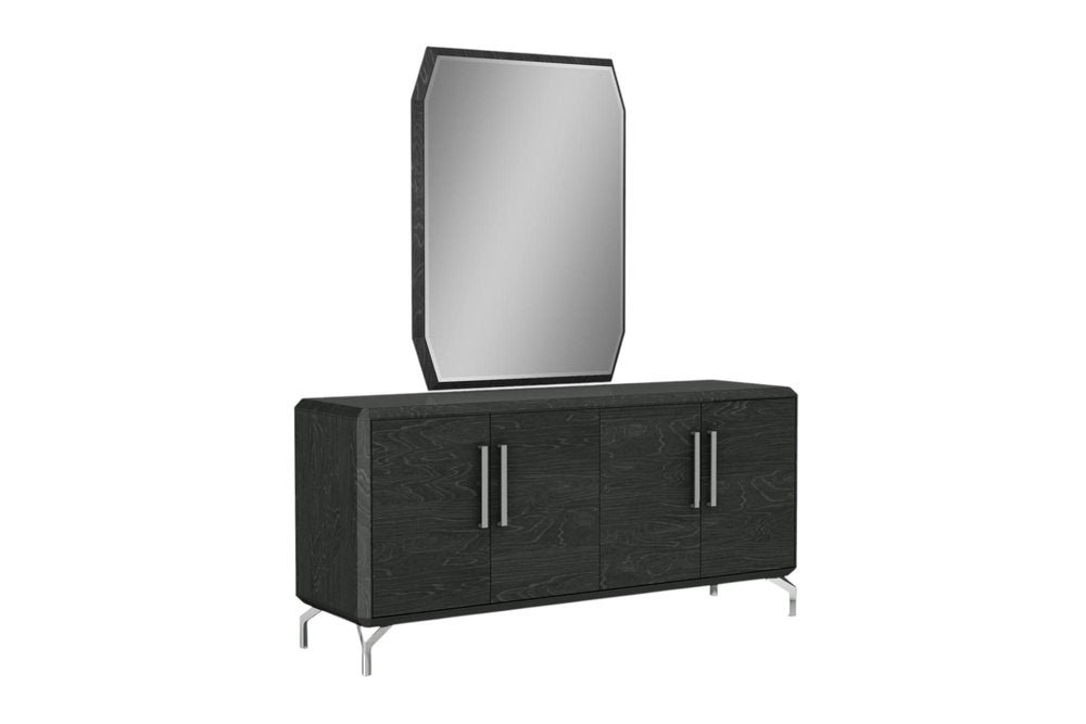 71" Gray Stainless Steel Solid Console Table HomeRoots