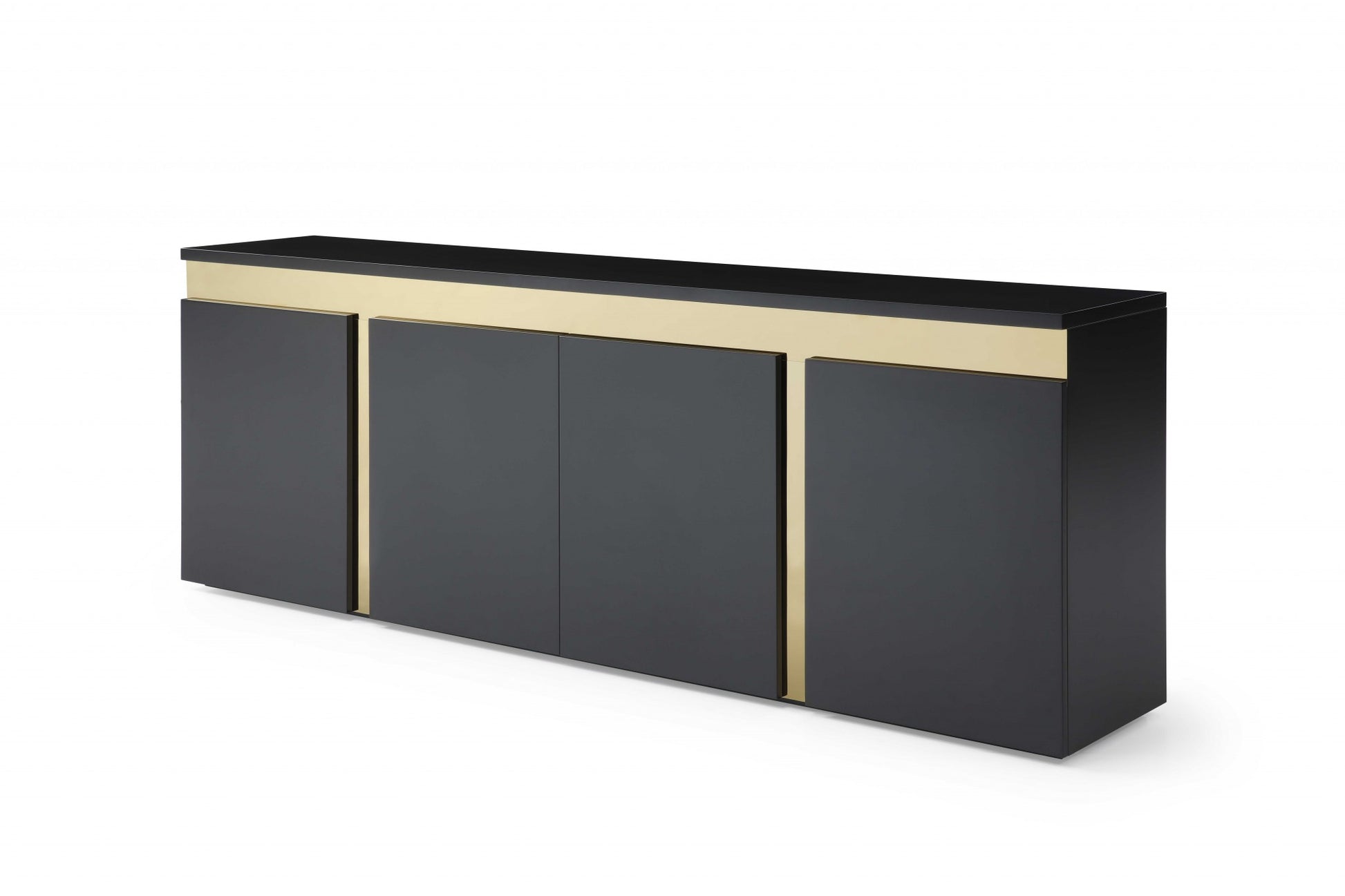 94" Black and Gold Buffet Server - FurniFindUSA