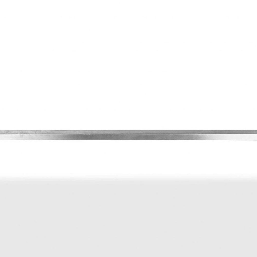 55" Wood Brown And Silver Solid Wood And Stainless Steel Dining Table HomeRoots