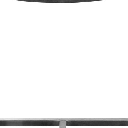 28" Brown And Silver Stainless Steel Low Back Bar Height Bar Chair HomeRoots