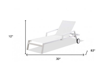 Set Of 2 White Modern Aluminum Chaise Lounges HomeRoots