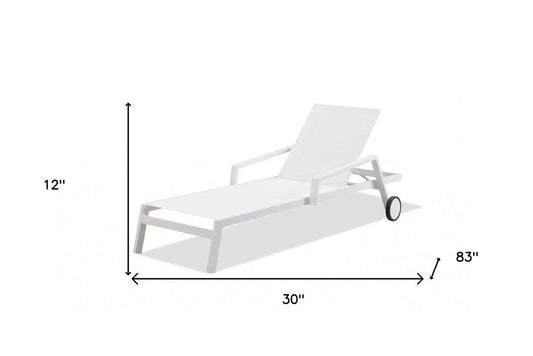 Set Of 2 White Modern Aluminum Chaise Lounges HomeRoots