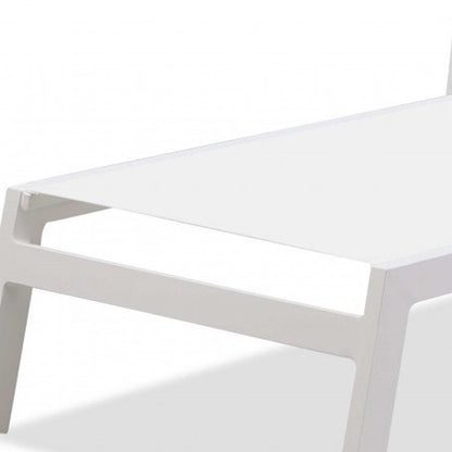 Set Of 2 White Modern Aluminum Chaise Lounges HomeRoots