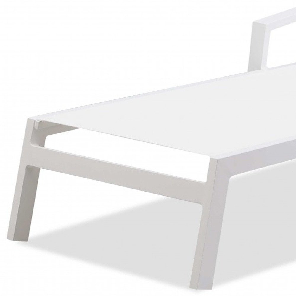 Set Of 2 White Modern Aluminum Chaise Lounges HomeRoots