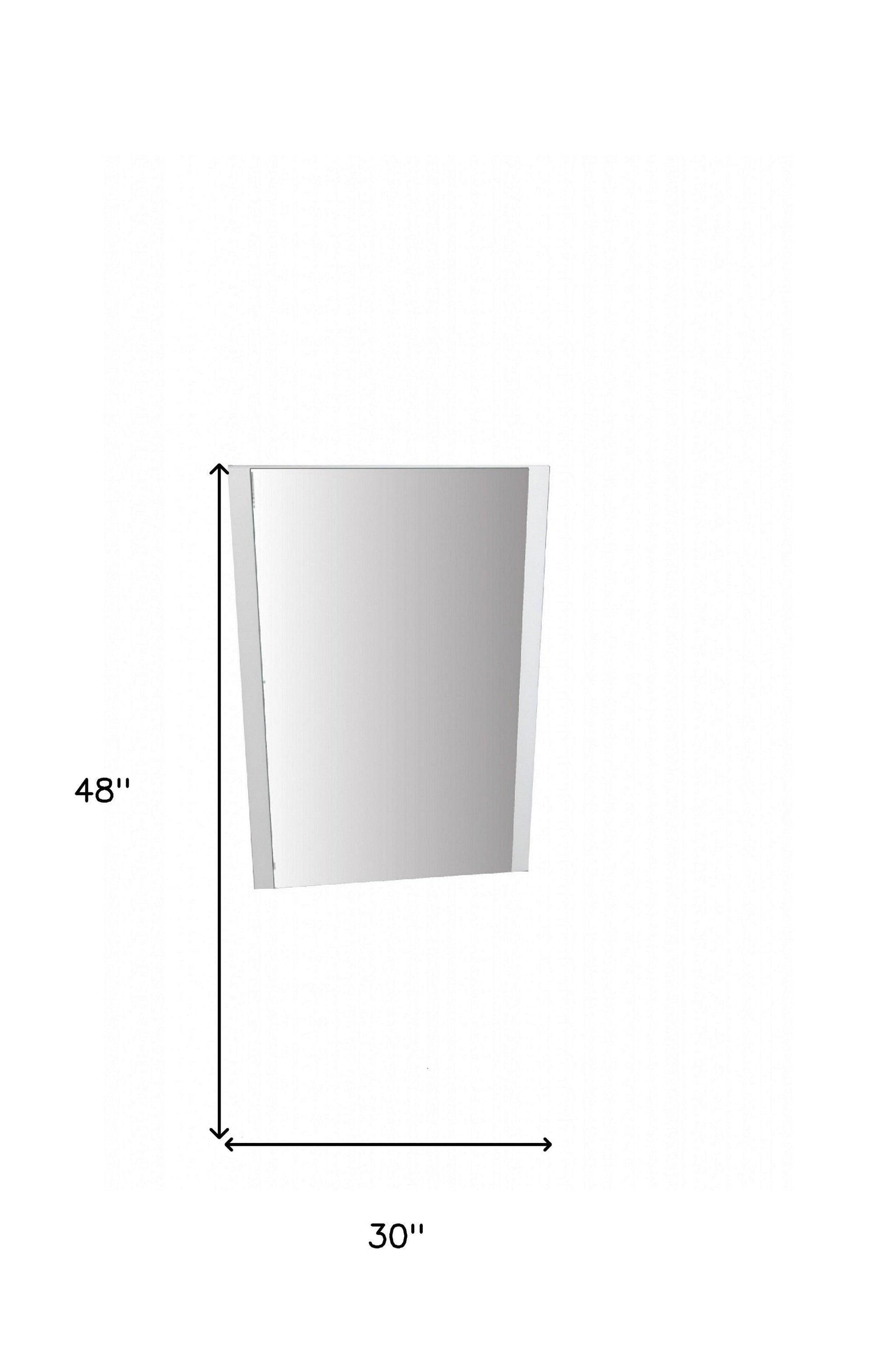 48" Rectangle Wall Mounted Accent Mirror With Frame - FurniFindUSA