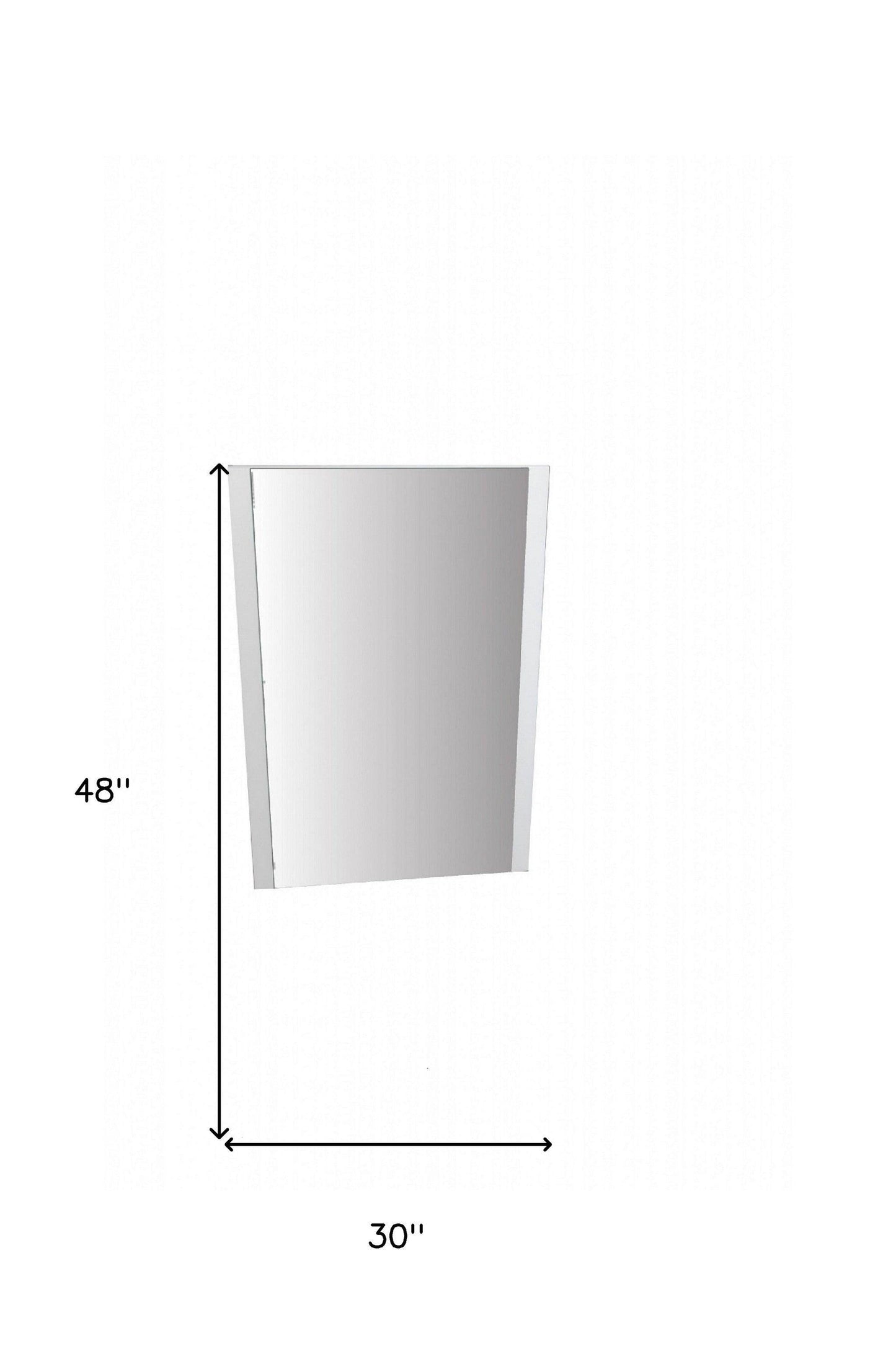 48" Rectangle Wall Mounted Accent Mirror With Frame - FurniFindUSA