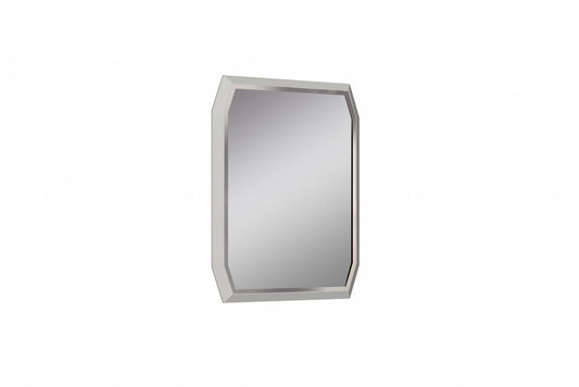 49" Taupe Abstract Glass Framed Accent Mirror