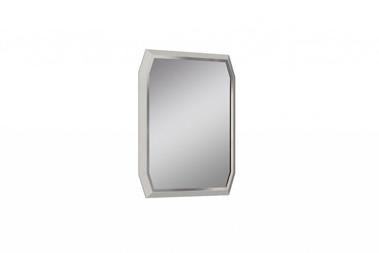 49" Taupe Abstract Glass Framed Accent Mirror HomeRoots
