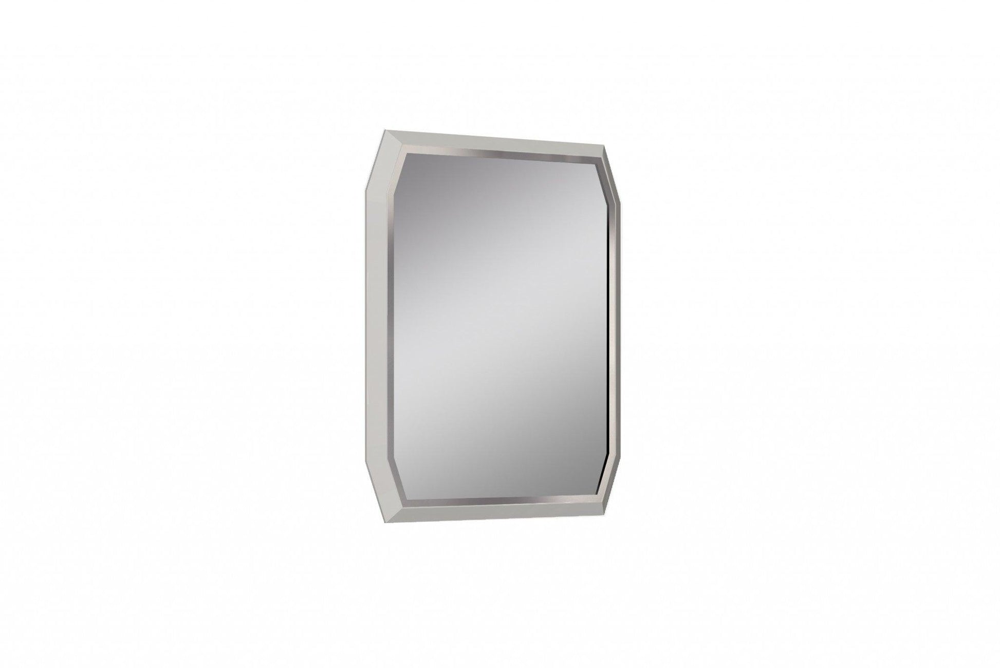 Taupe Octagon Accent Glass Mirror - FurniFindUSA