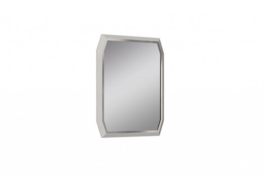 Taupe Octagon Accent Glass Mirror - FurniFindUSA