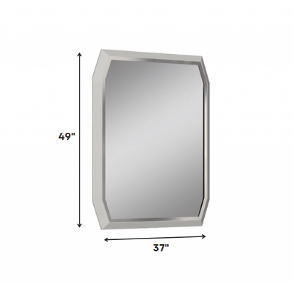 Taupe Octagon Accent Glass Mirror - FurniFindUSA