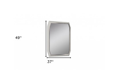 49" Taupe Abstract Glass Framed Accent Mirror HomeRoots
