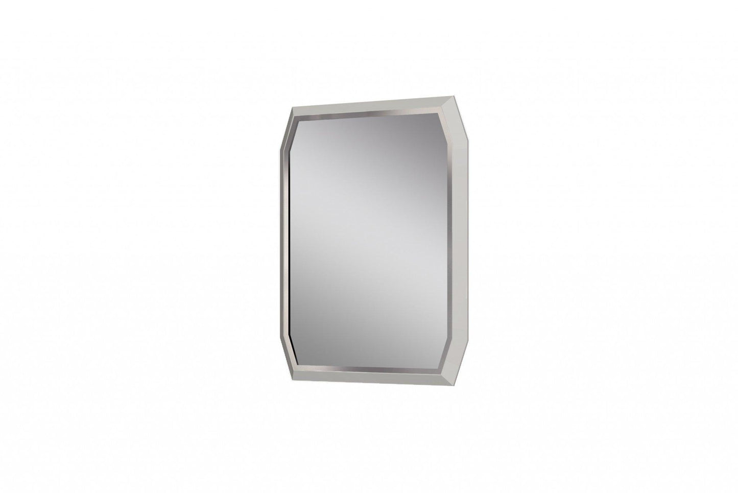 Taupe Octagon Accent Glass Mirror - FurniFindUSA