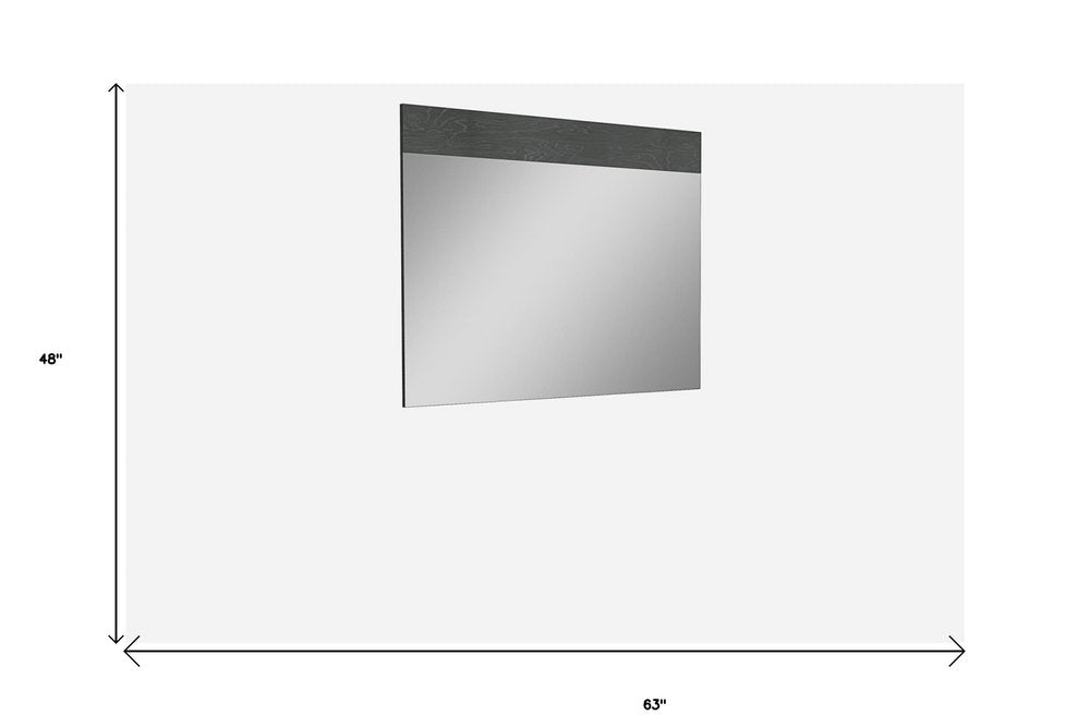 48" Gray Wood Framed Accent Mirror HomeRoots
