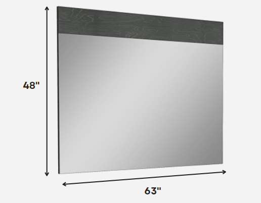 Gray Rectangle Accent Mirror - FurniFindUSA