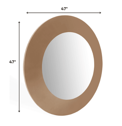 Gold Round Accent Mirror - FurniFindUSA