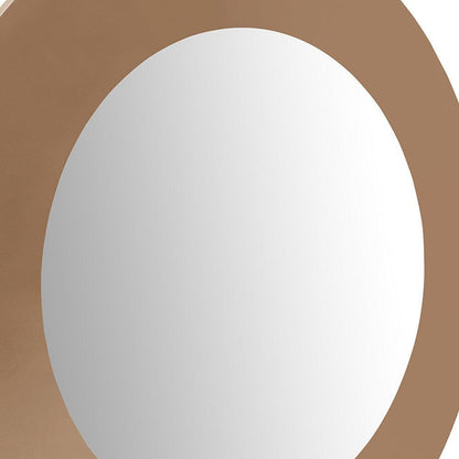 Gold Round Accent Mirror - FurniFindUSA