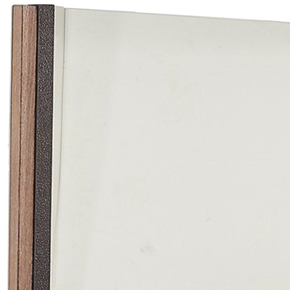 35" Natural Wood Framed Accent Mirror HomeRoots