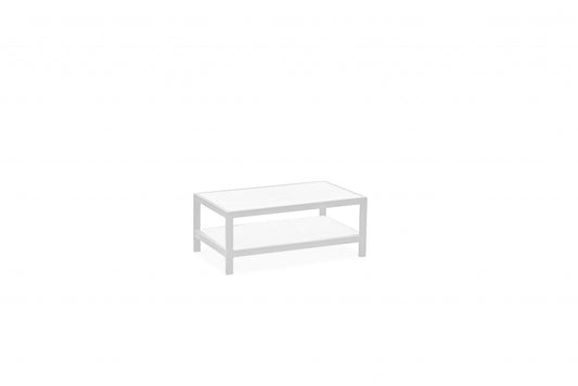 35 X 22 X 14.5 White Aluminum Coffee Table - FurniFindUSA