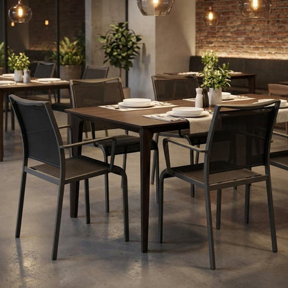 Set of Four Gray Dining Arm Chairs HomeRoots