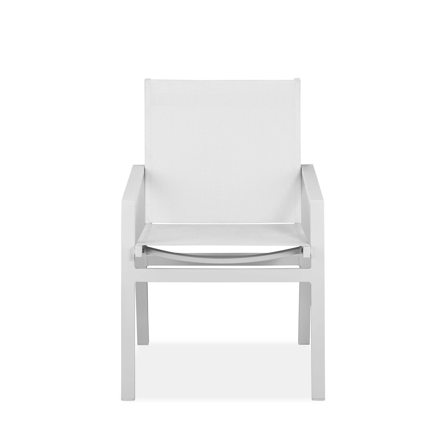 Set of Two 22" White Metal Indoor Outdoor Dining Chair