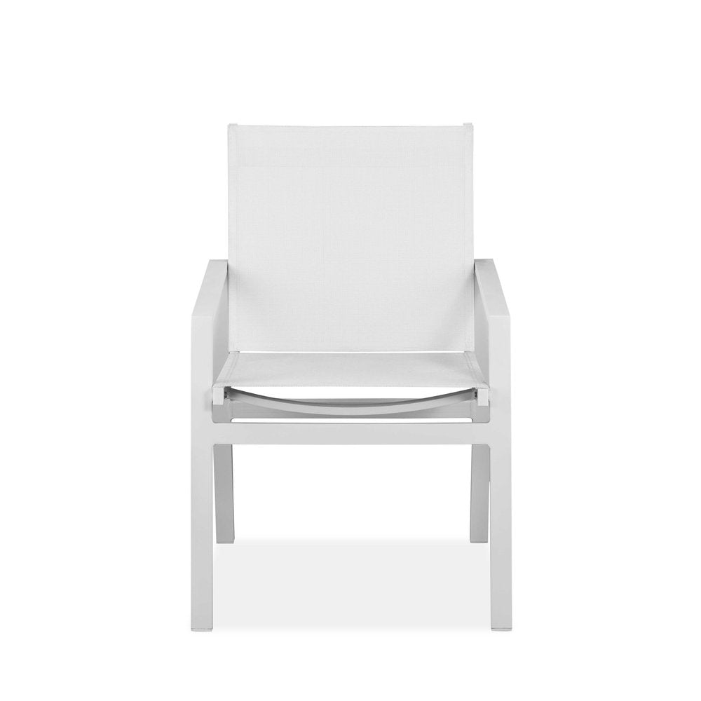 Set of Two 22" White Metal Indoor Outdoor Dining Chair HomeRoots