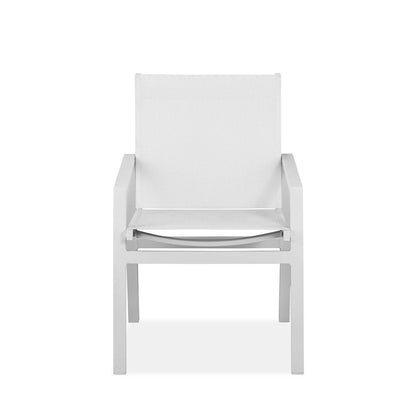 Set of Two 22" White Metal Indoor Outdoor Dining Chair HomeRoots