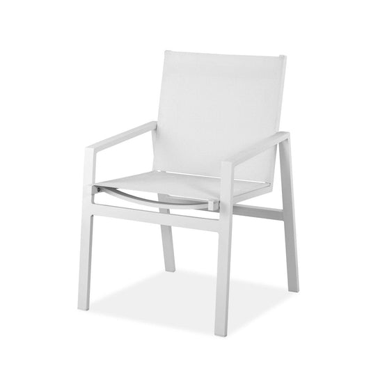 Set of Two 22" White Metal Indoor Outdoor Dining Chair HomeRoots