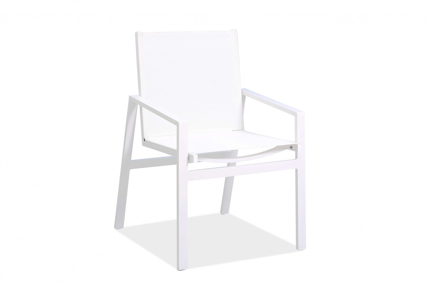 Set of Two 22" White Metal Indoor Outdoor Dining Chair