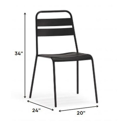 Set of Four Gray Faux Leather Dining Side Chairs HomeRoots