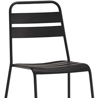 Set of Four Gray Faux Leather Dining Side Chairs HomeRoots