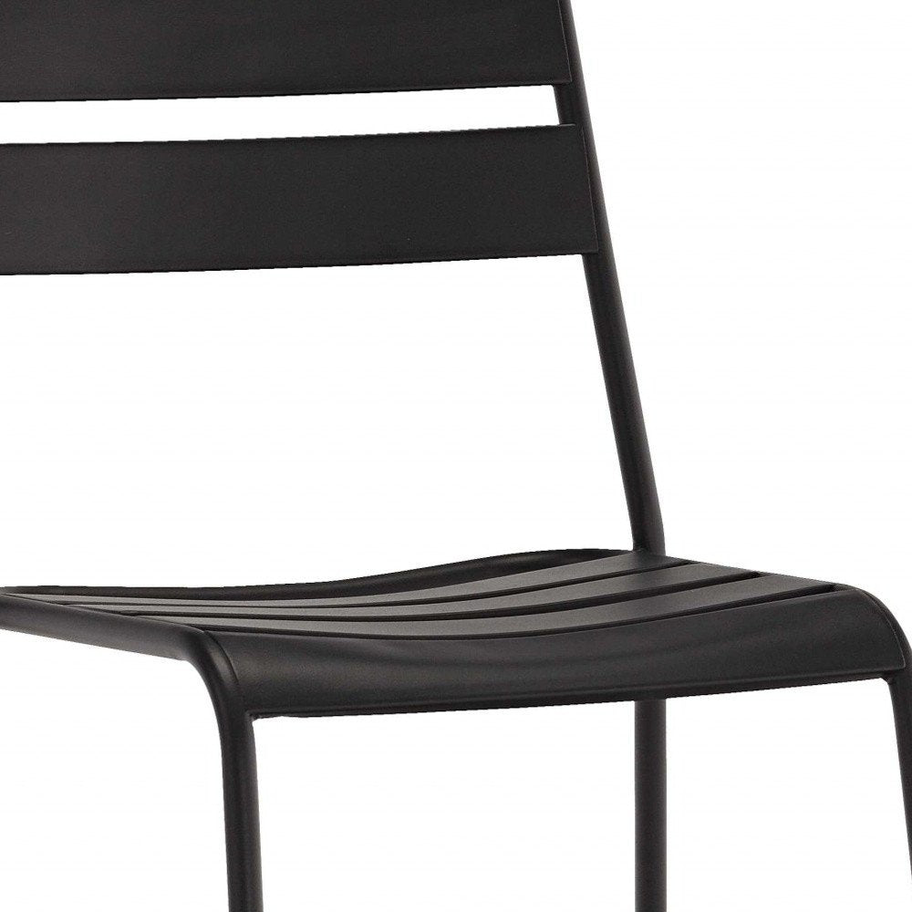 Set of Four Gray Faux Leather Dining Side Chairs HomeRoots