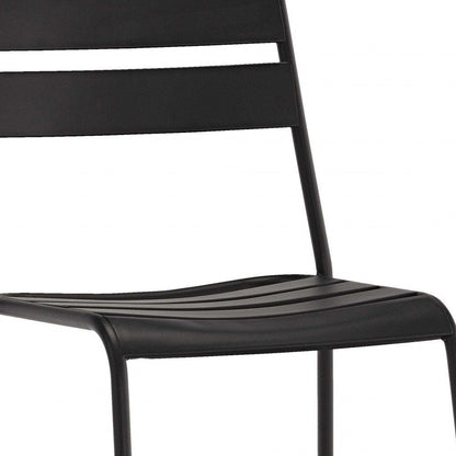 Set of Four Gray Faux Leather Dining Side Chairs HomeRoots