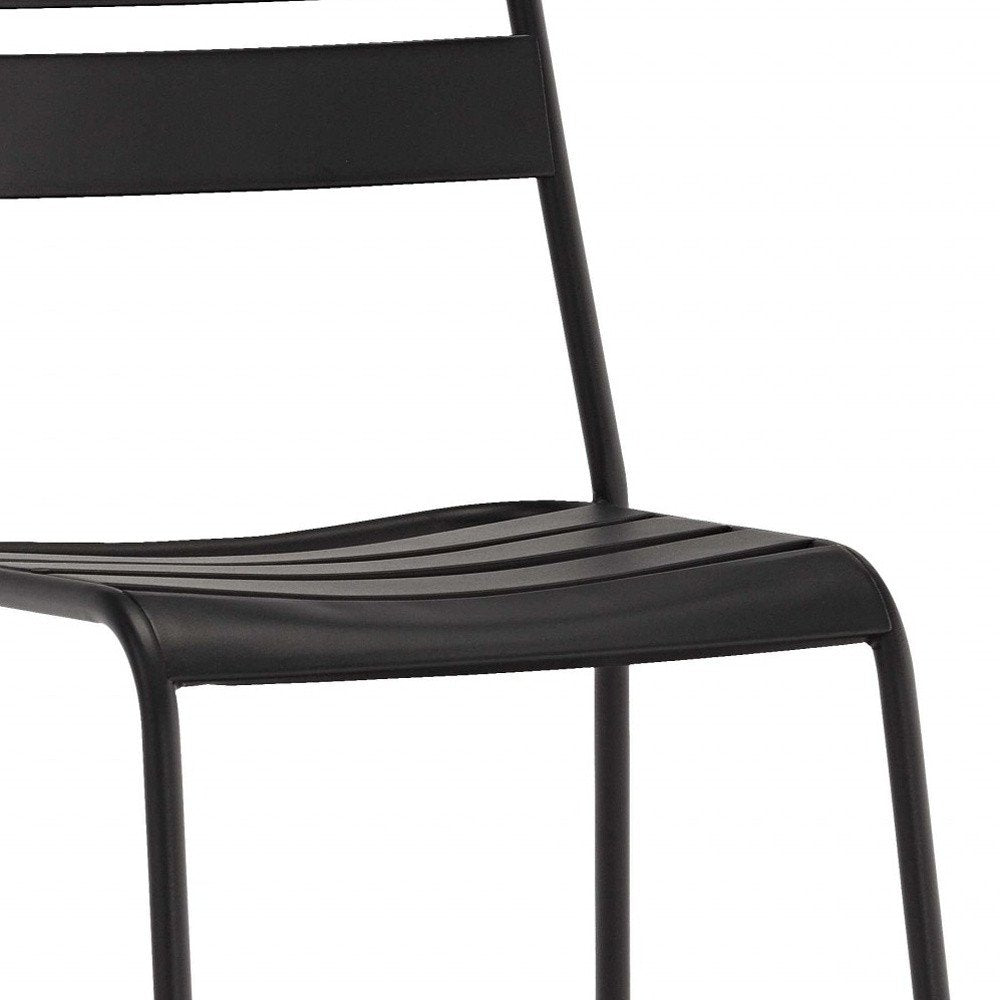 Set of Four Gray Faux Leather Dining Side Chairs HomeRoots