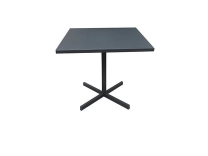 32" Gray Square Aluminum Pedestal Base Dining Table HomeRoots