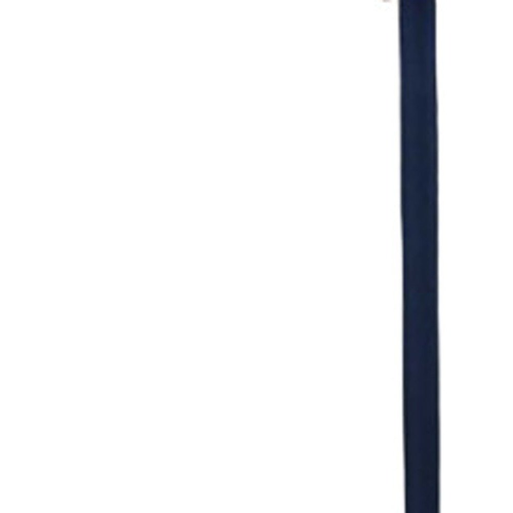 60" Black And White Floor Lamp With White Fabric Drum Shade HomeRoots