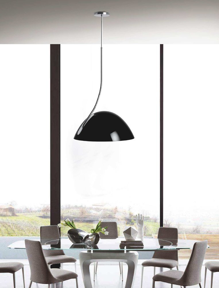19 X 19 X 40.5 Black Aluminum Pendant Lamp HomeRoots